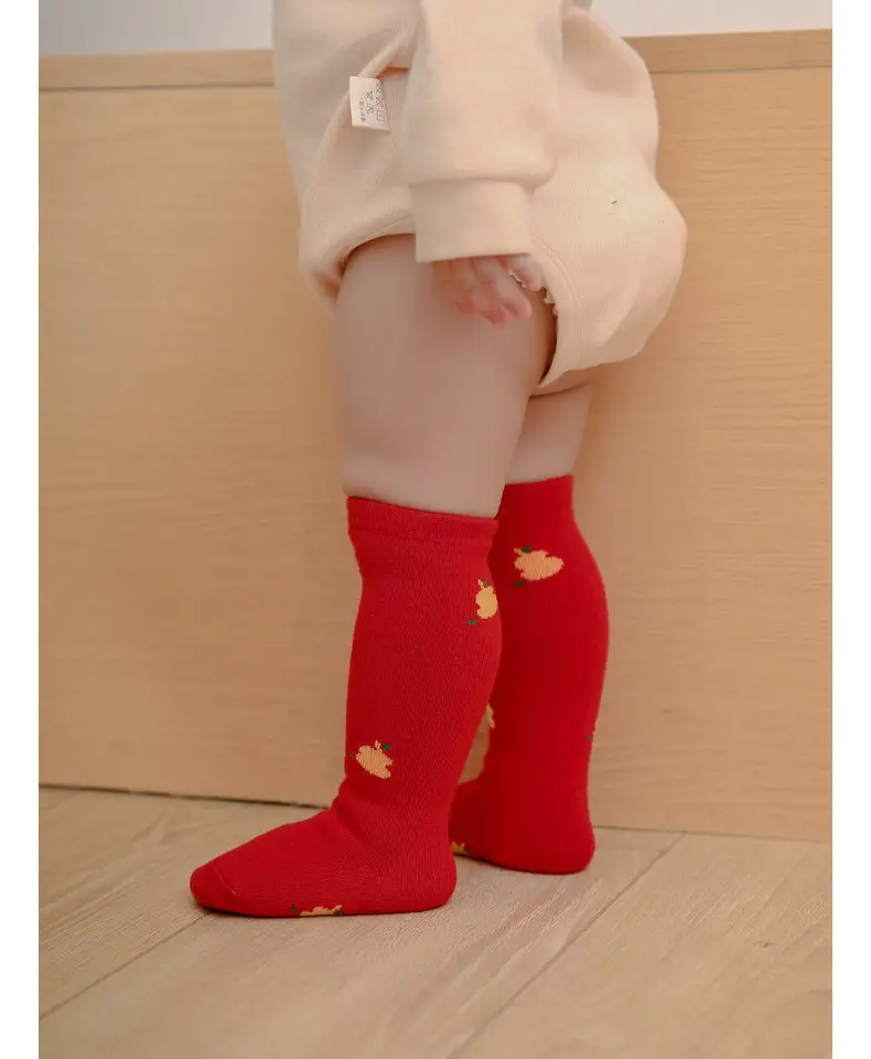Red Fruit Embroidered Baby Socks New Year — feature 39
