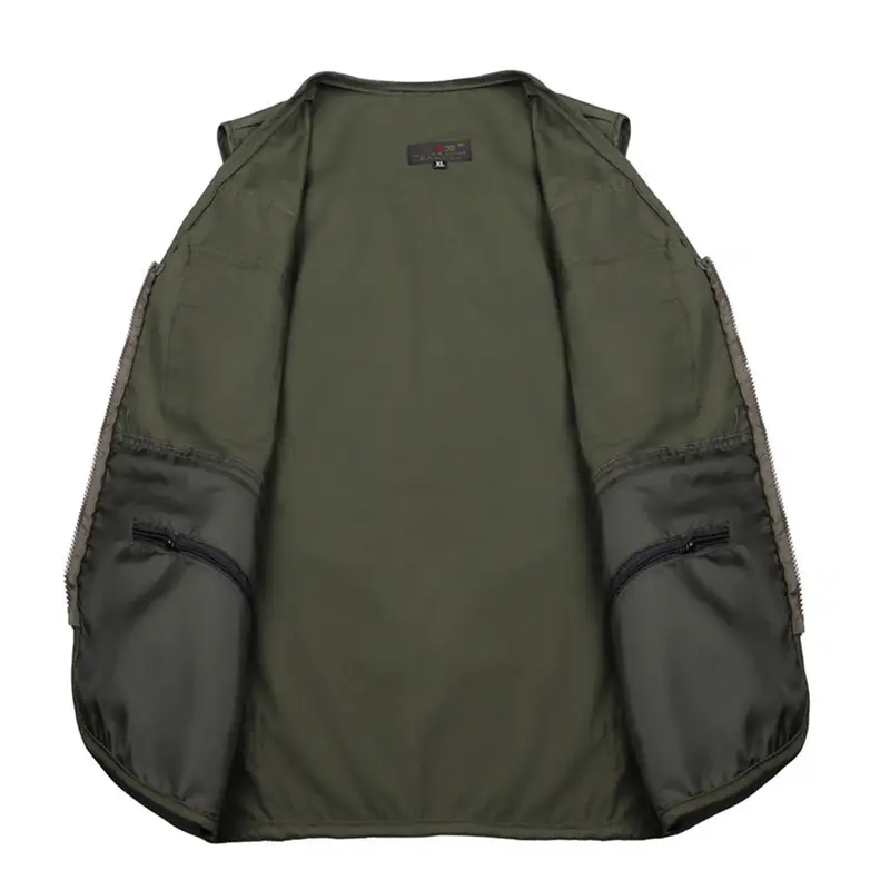 Men's Black Multi-Pocket Vest for Casual Outdoors - Image 5