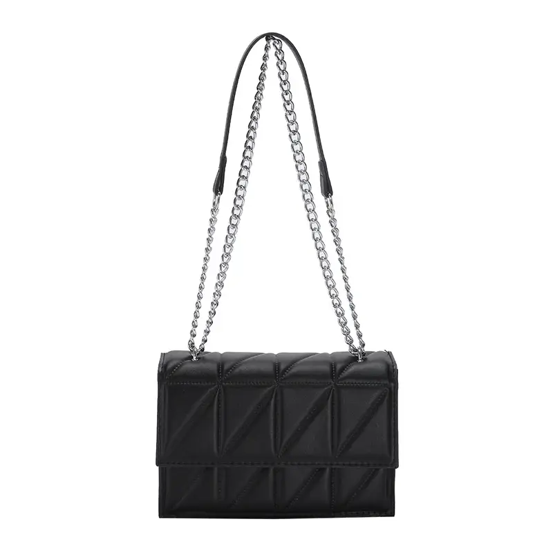 White Rhinestone Chain Mini Crossbody Bag - Image 10