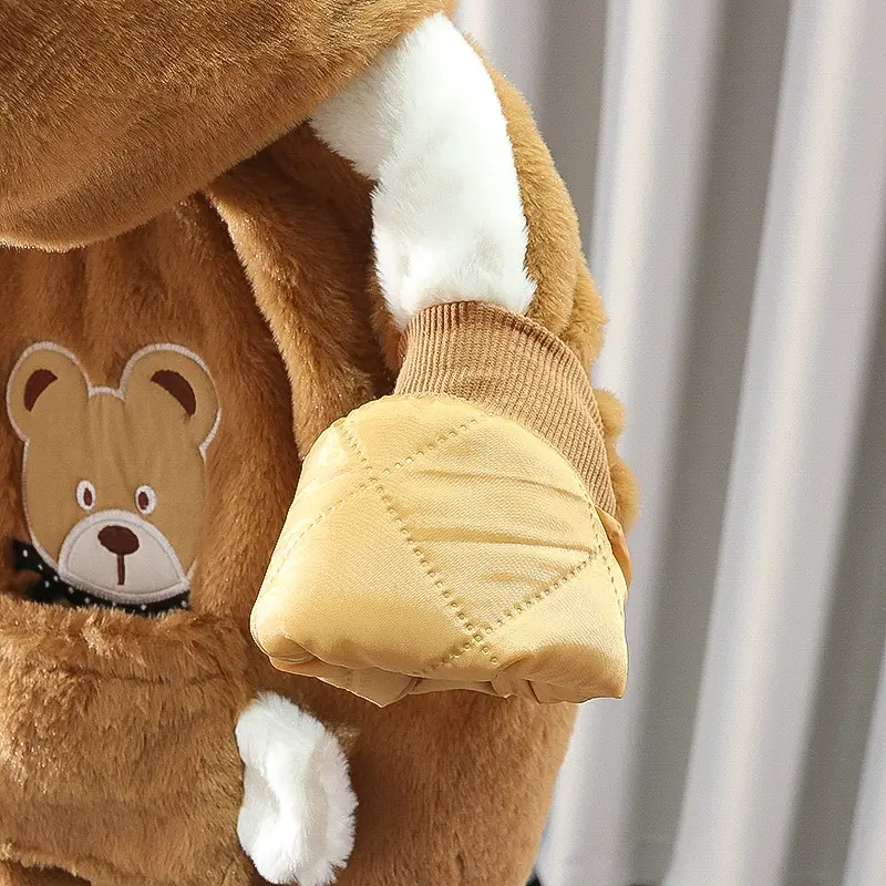 Boys Woolen Zipper Jacket with Fleece Lining & Rabbit Embroidery — feature 19