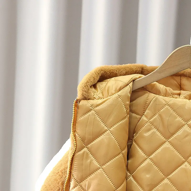 Boys Woolen Zipper Jacket with Fleece Lining & Rabbit Embroidery — feature 23