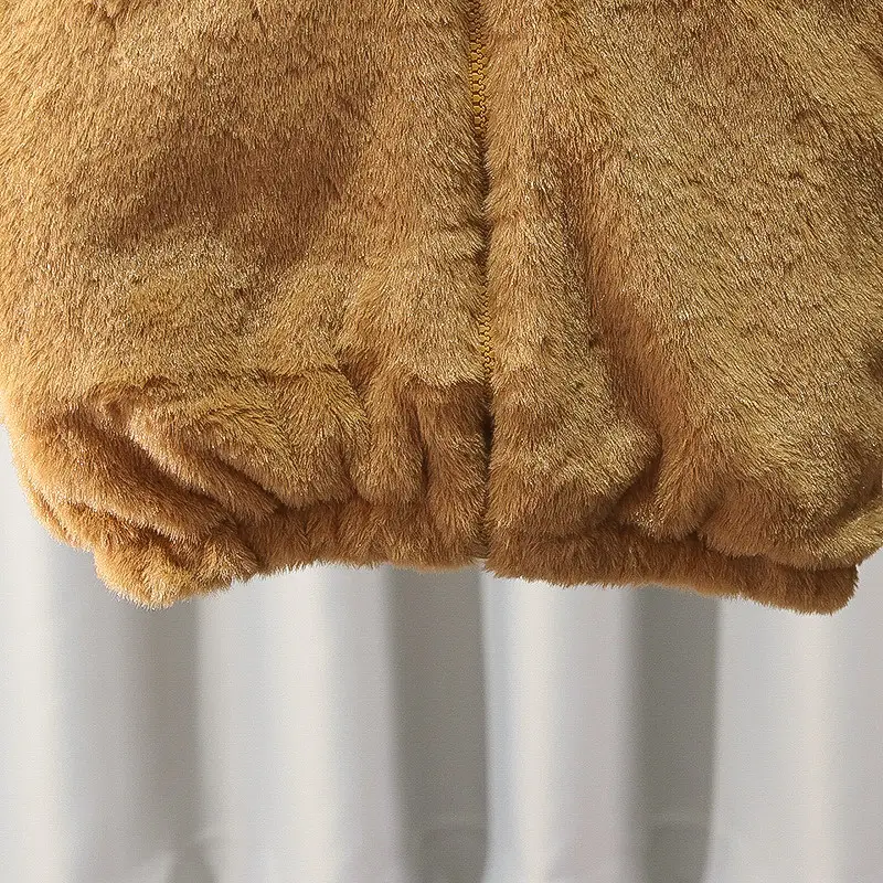 Boys Woolen Zipper Jacket with Fleece Lining & Rabbit Embroidery — feature 25