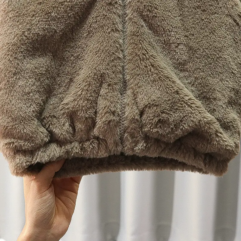 Boys Woolen Zipper Jacket with Fleece Lining & Rabbit Embroidery — feature 6