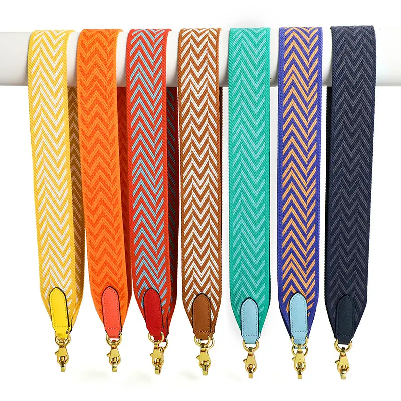 Orange Chevron Ribbon Belt 5CM Wide Shoulder Crossbody
