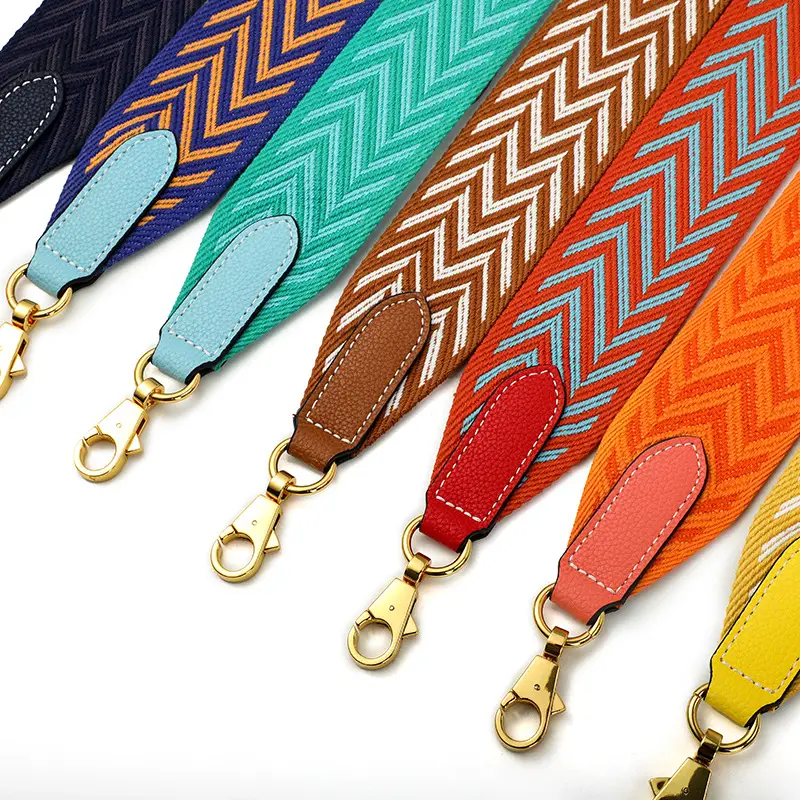 Orange Chevron Ribbon Belt 5CM Wide Shoulder Crossbody