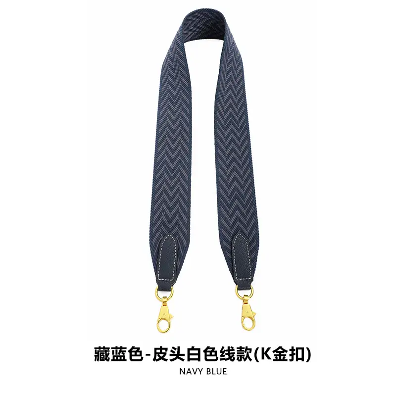 F-54 Ribbon 5cm Xizang Blue White K Gold Buckle