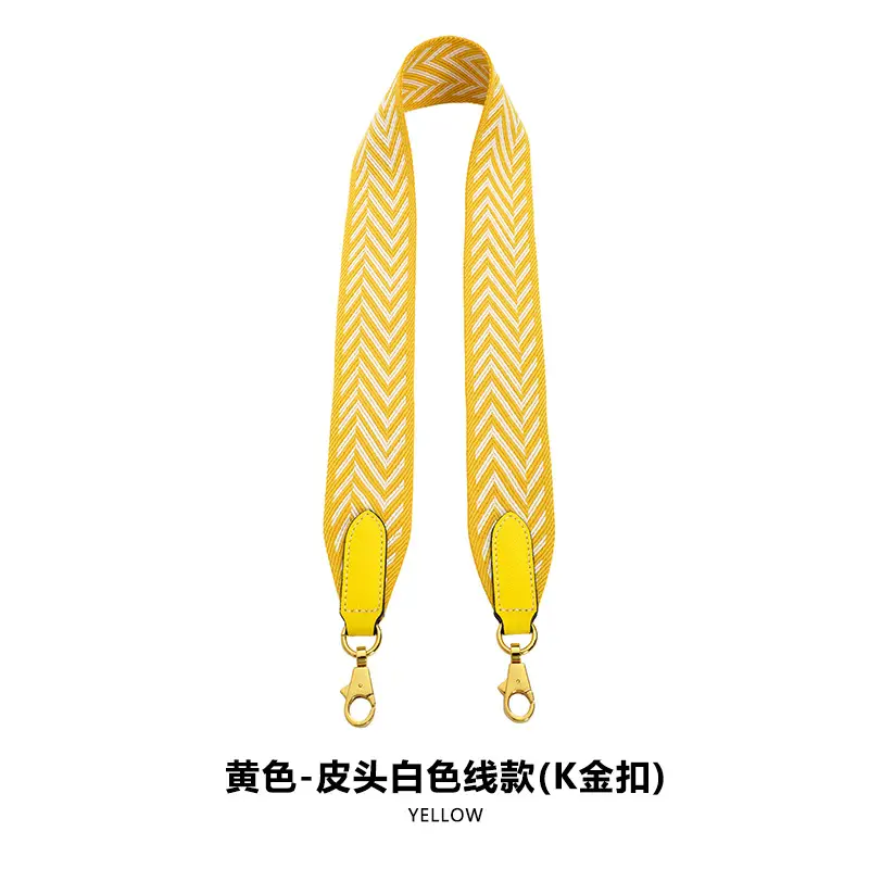 F-54 ribbon 5cm yellow white line K gold buckle