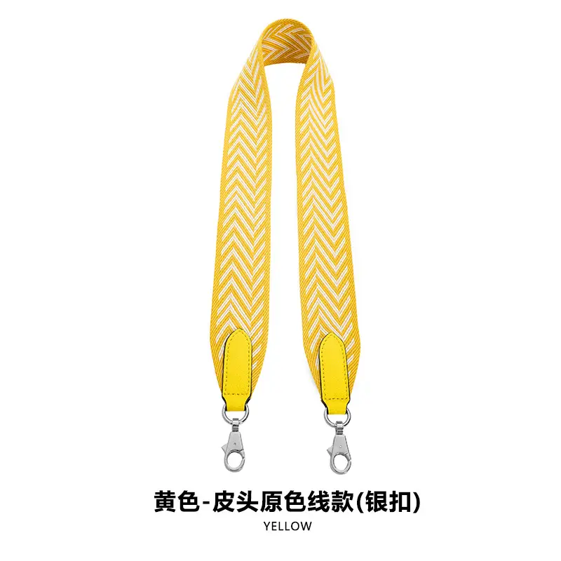F-54 webbing 5cm yellow primary color line silver buckle