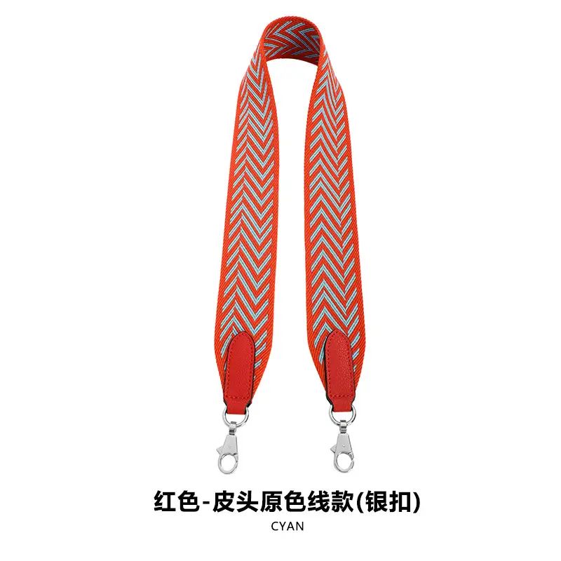 F-54 webbing 5cm red primary color line silver buckle