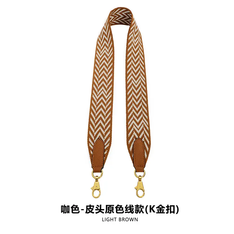 F-54 webbing 5cm brown primary color line K gold buckle
