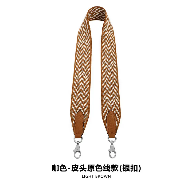 F-54 webbing 5cm brown primary color line silver buckle