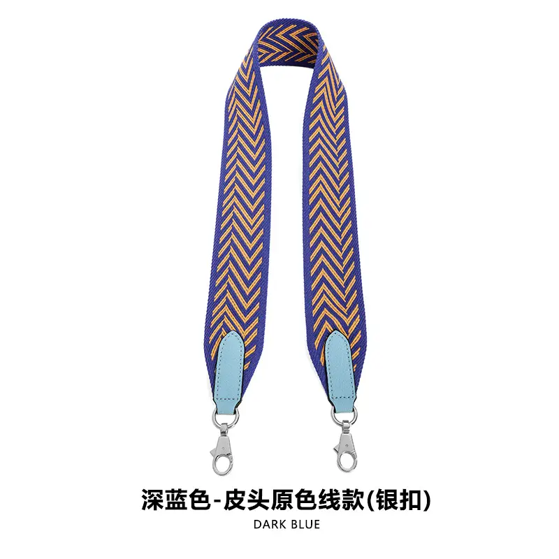F-54 webbing 5cm dark blue primary color line silver buckle