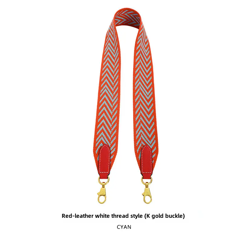 Orange Chevron Ribbon Belt 5CM Wide Shoulder Crossbody