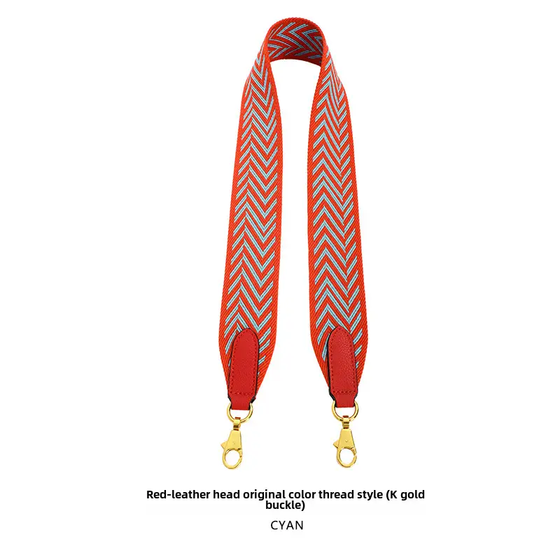 Orange Chevron Ribbon Belt 5CM Wide Shoulder Crossbody