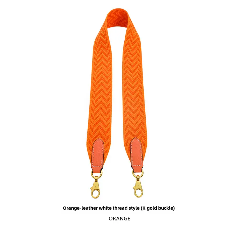 Orange Chevron Ribbon Belt 5CM Wide Shoulder Crossbody