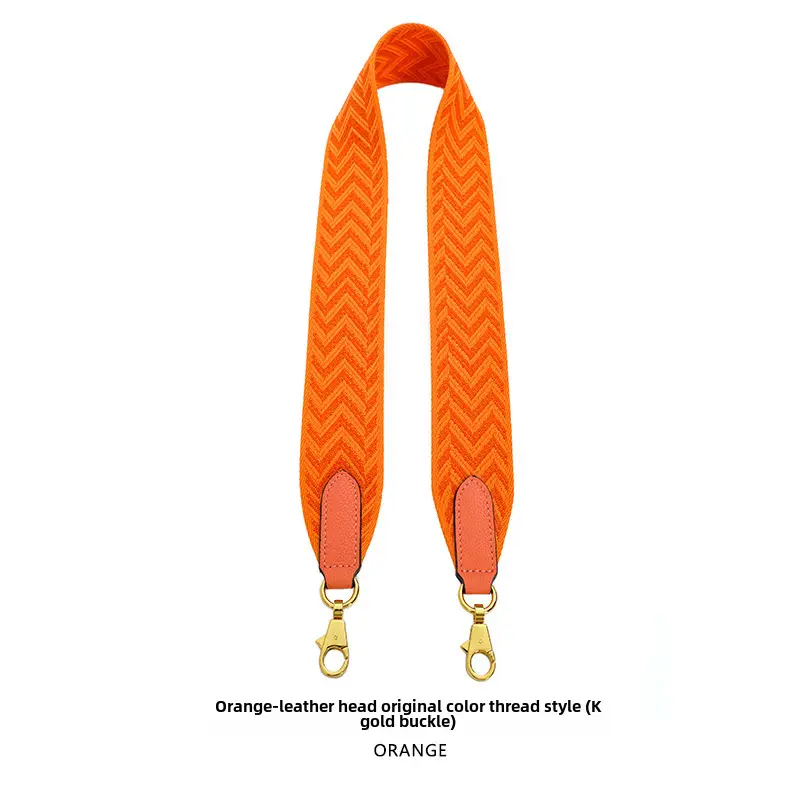 Orange Chevron Ribbon Belt 5CM Wide Shoulder Crossbody