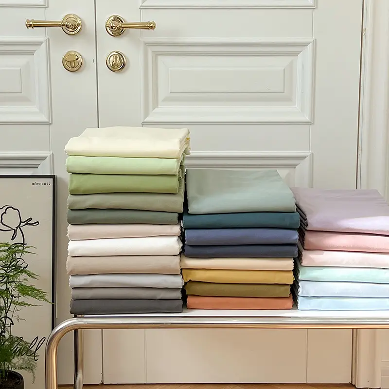 Ins Style Pure Cotton Bed Sheet All Cotton Quilt Cover Single Piece Solid Color Pillowcase Single Product Bed Hat for Nude Sleeping Dormitory Bedding