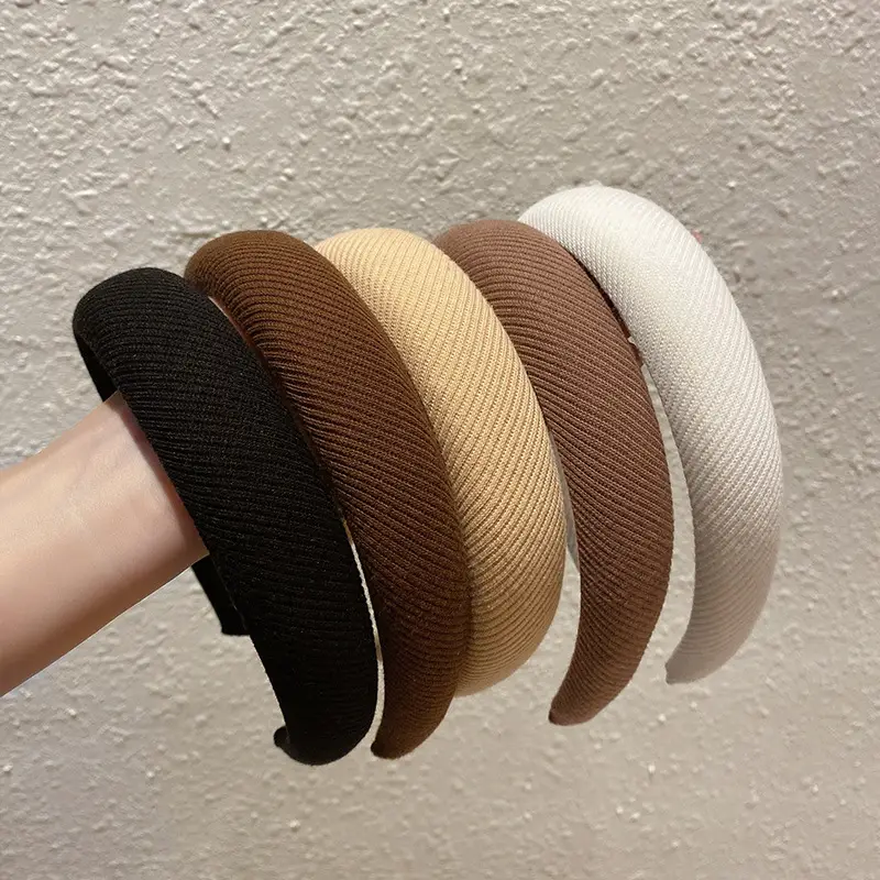 Wide-brimmed sponge hairpin hairband women's high-grade pressure-sensitive hair headdress 2022 Net Red new high cranial top autumn and winter headband