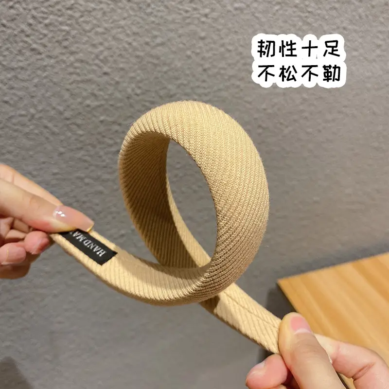 Wide-brimmed sponge hairpin hairband women's high-grade pressure-sensitive hair headdress 2022 Net Red new high cranial top autumn and winter headband