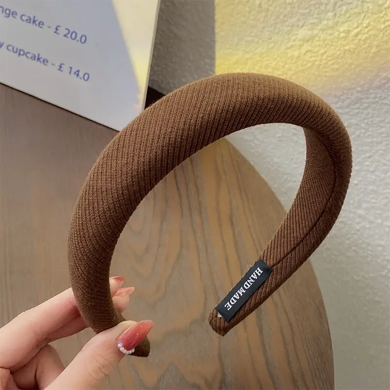 Wide-brimmed sponge hairpin hairband women's high-grade pressure-sensitive hair headdress 2022 Net Red new high cranial top autumn and winter headband