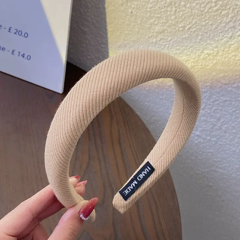 Wide-brimmed sponge hairpin hairband women's high-grade pressure-sensitive hair headdress 2022 Net Red new high cranial top autumn and winter headband