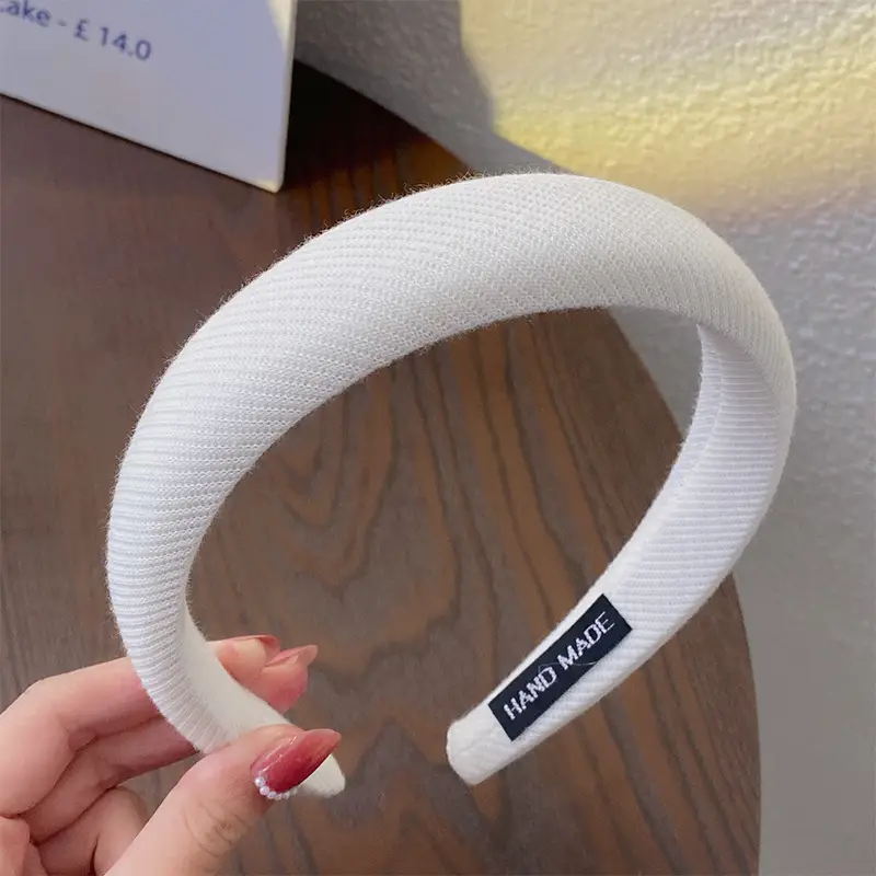 Wide-brimmed sponge hairpin hairband women's high-grade pressure-sensitive hair headdress 2022 Net Red new high cranial top autumn and winter headband