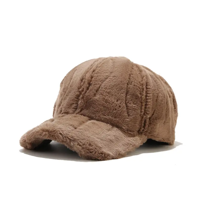Women's Warm Plush Baseball Cap Winter Coat