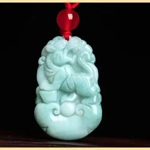Guan Yu Jade Pendant Natural Grade Burmese Jade Zodiac - Image 3
