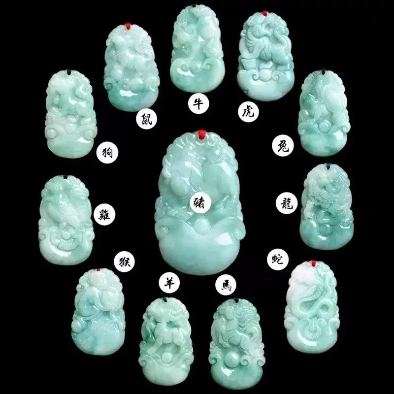 Guan Yu Jade Pendant Natural Grade Burmese Jade Zodiac - Image 4