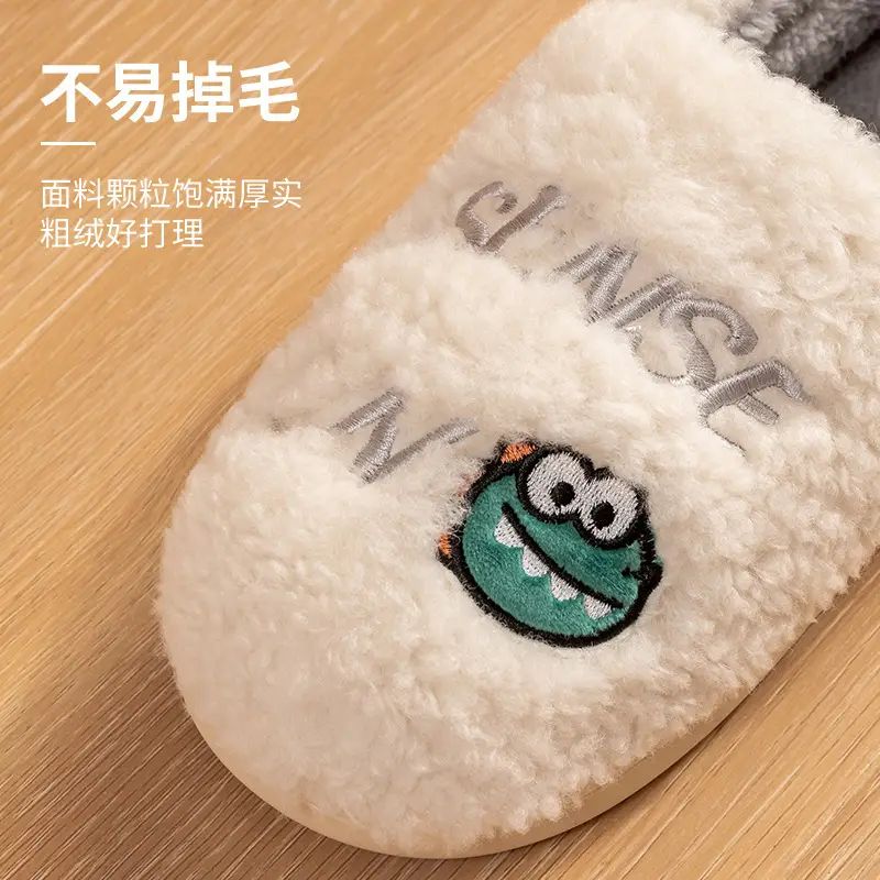 Women's Cotton Slippers for Winter Indoor Home Use, Warm and Suitable for Outdoor Wear, with Plush Lining and Closed Heel, Postpartum Shoes for Autumn and Winter, Comfortable - Image 6