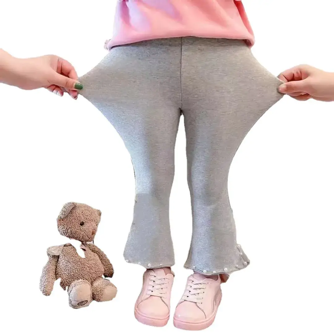 Girls' Pants Children's Autumn Clothes Korean Style Leggings Fashion Children's Wear 2022 Autumn Bell-Flared Pants Girls' Ladies Trousers