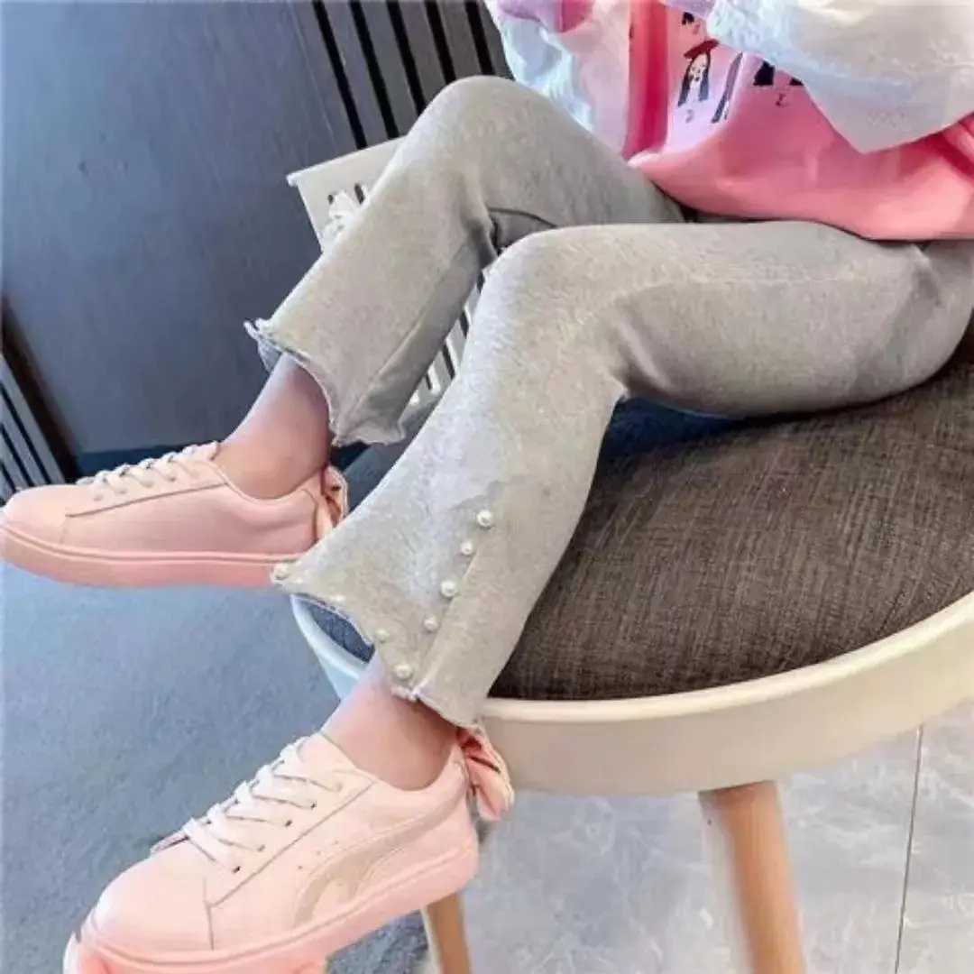 Girls' Pants Children's Autumn Clothes Korean Style Leggings Fashion Children's Wear 2022 Autumn Bell-Flared Pants Girls' Ladies Trousers — feature 2