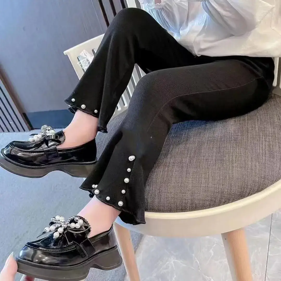 Girls' Pants Children's Autumn Clothes Korean Style Leggings Fashion Children's Wear 2022 Autumn Bell-Flared Pants Girls' Ladies Trousers — feature 3