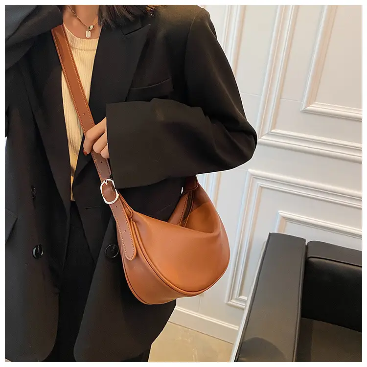 Women's Brown Shoulder Messenger Bag 2022 New Style — feature 12