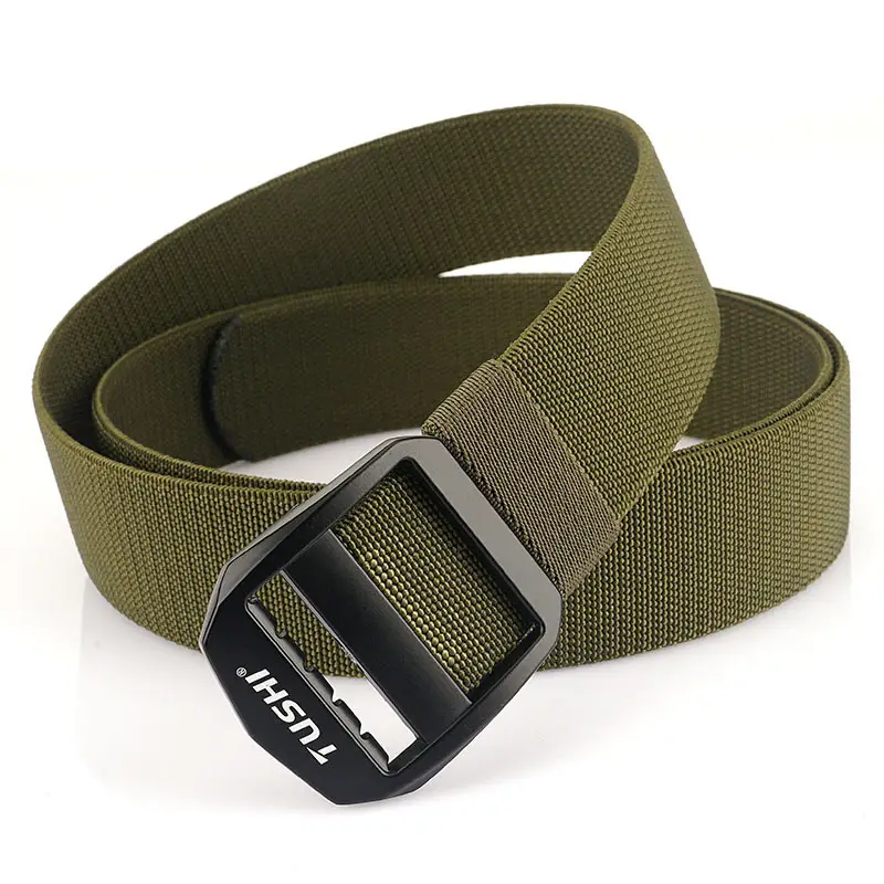 Men's Black Japanese Buckle Nylon Belt