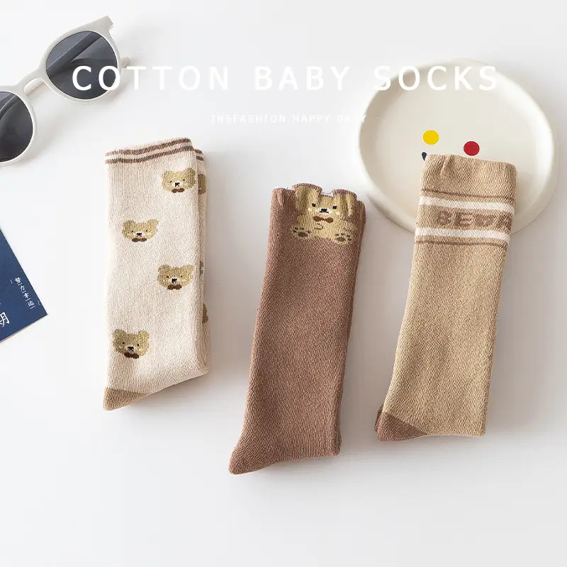 Cotton Baby Socks Warm Fleece Lined Newborn Male Female