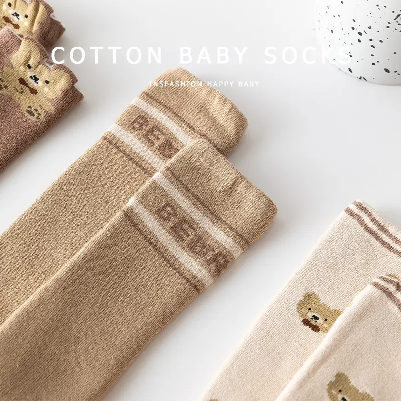 Cotton Baby Socks Warm Fleece Lined Newborn Male Female