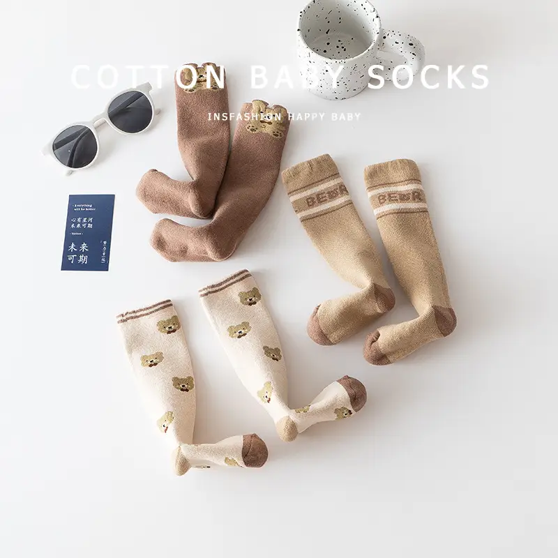 Cotton Baby Socks Warm Fleece Lined Newborn Male Female
