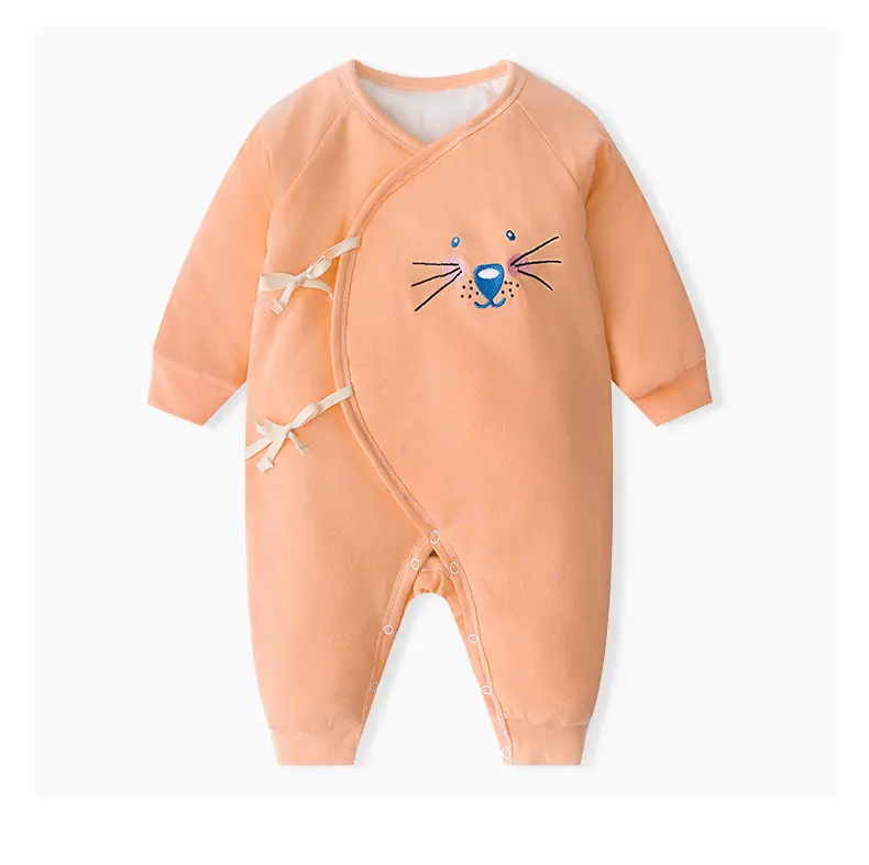 Baby Cotton Padded Hooded Jumpsuit Light Green