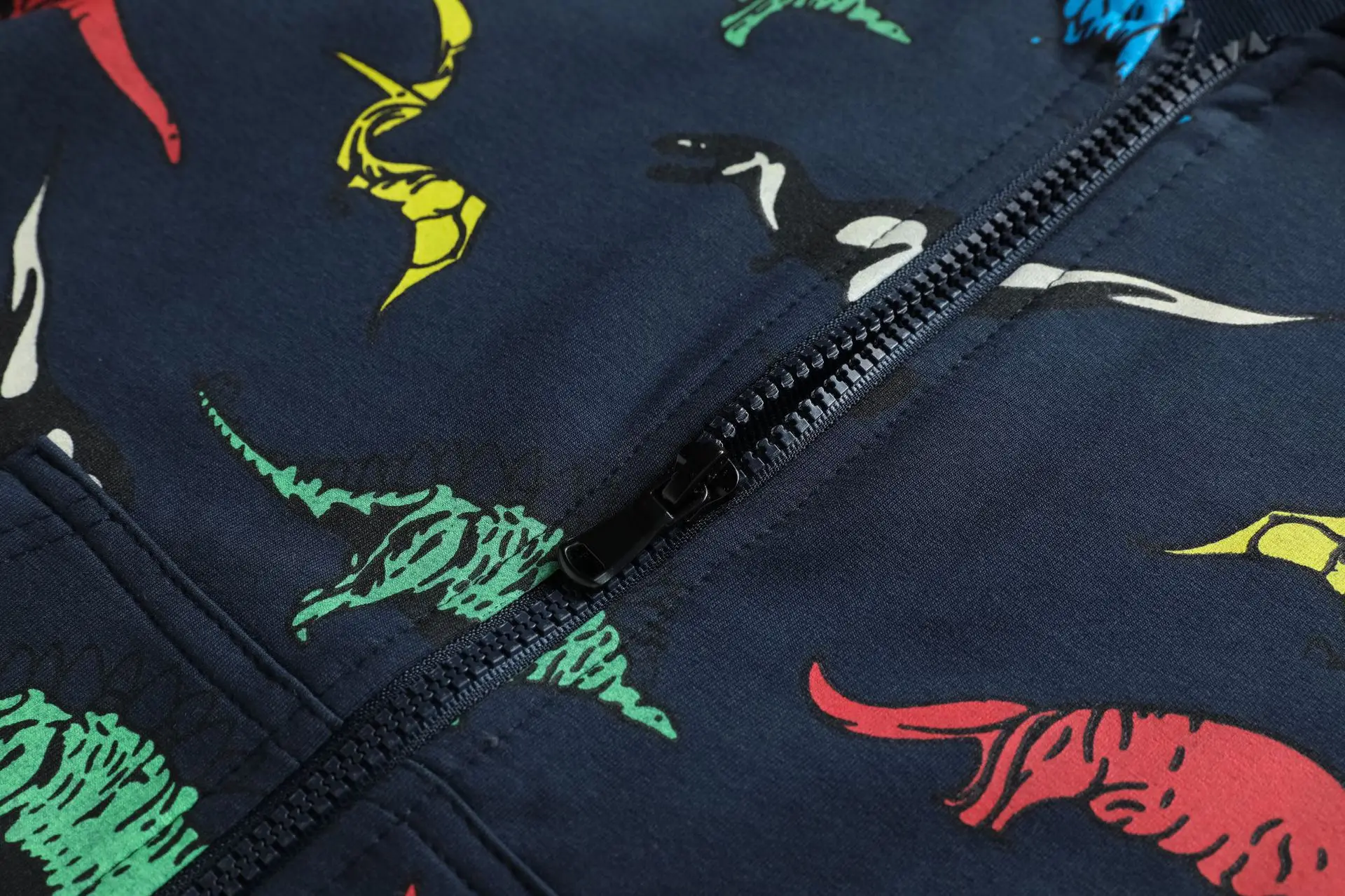 Dinosaur Printed Kids Hooded Sweater Grey — feature 11