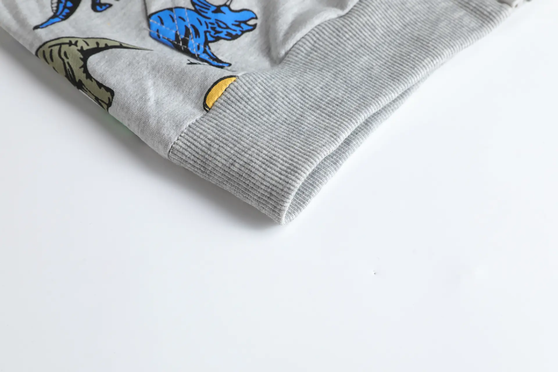 Dinosaur Printed Kids Hooded Sweater Grey — feature 19