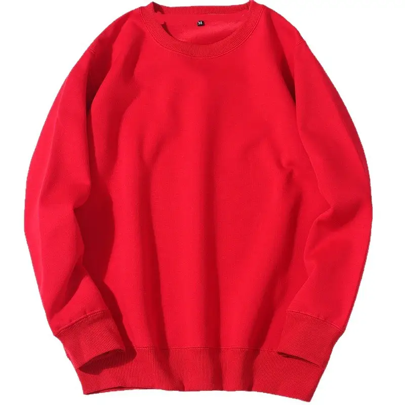 New Cross-Border Round Neck Sweatshirt Plus Velvet Spring and Autumn Solid Color - Image 23