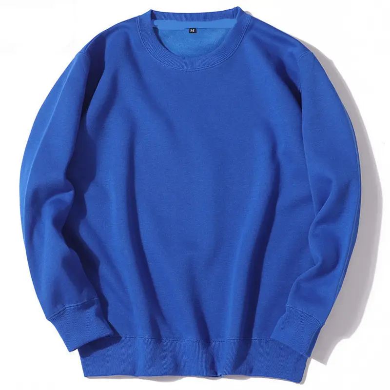 New Cross-Border Round Neck Sweatshirt Plus Velvet Spring and Autumn Solid Color — feature 3
