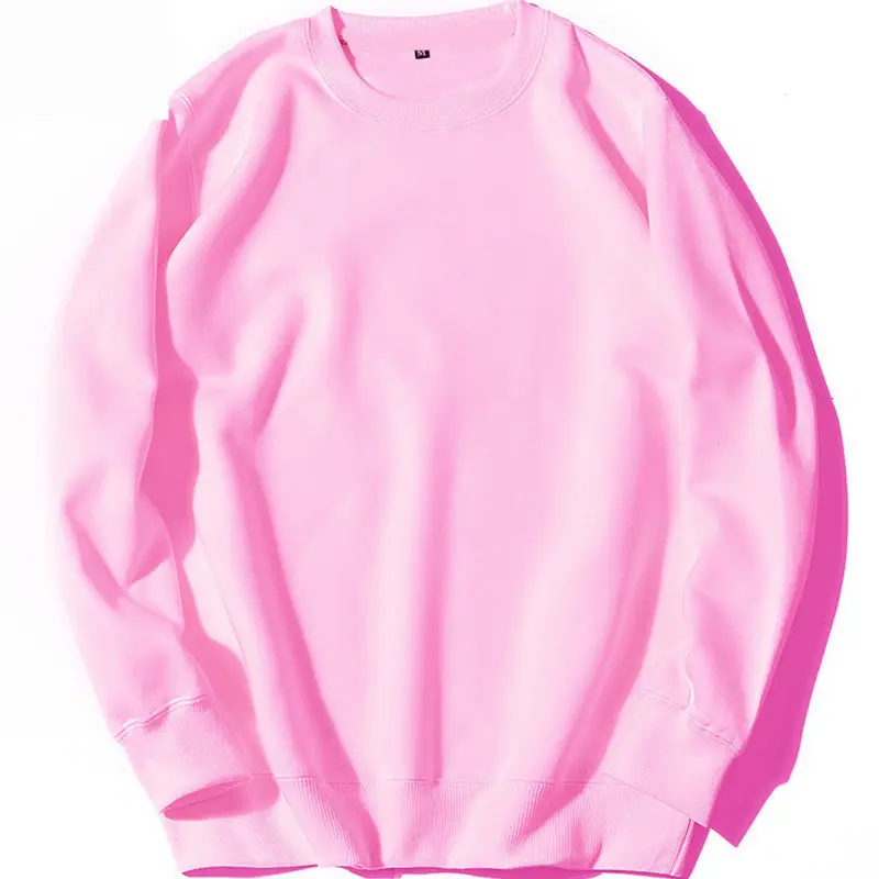 New Cross-Border Round Neck Sweatshirt Plus Velvet Spring and Autumn Solid Color - Image 6