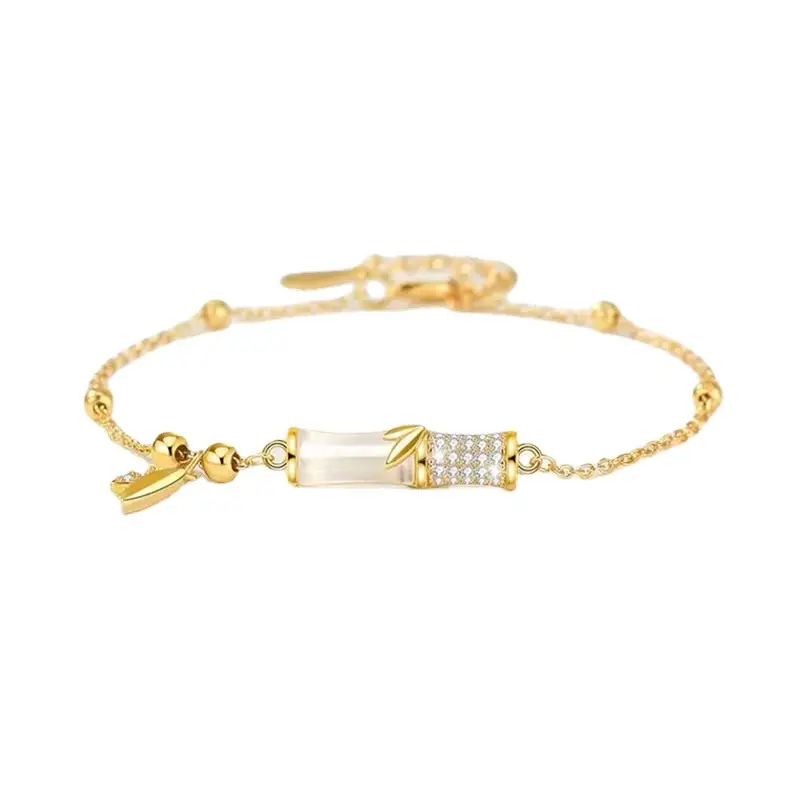 Jade Bamboo Bracelet for Girls Silver 2022 - Image 6