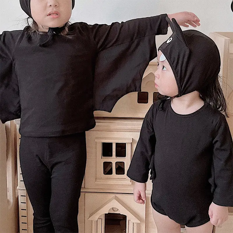 Black Bat-Shaped Baby Climbing Suit for Kids - Image 7