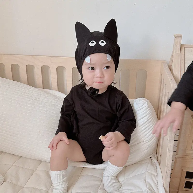Black Bat-Shaped Baby Climbing Suit for Kids — feature 10