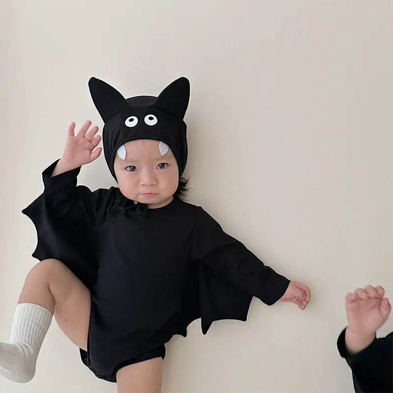 Black Bat-Shaped Baby Climbing Suit for Kids — feature 11