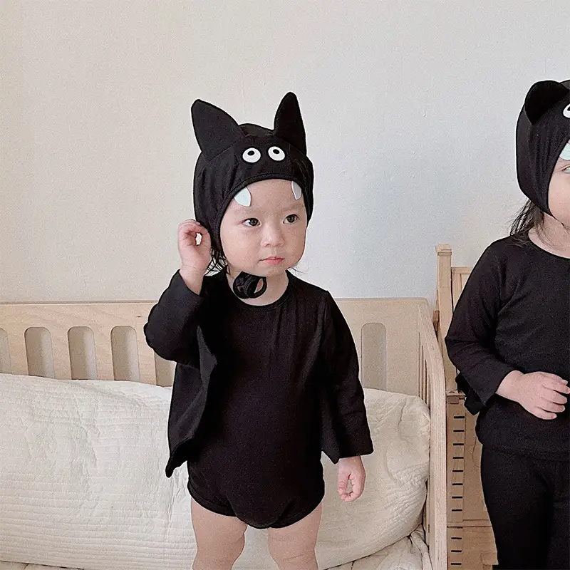 Black Bat-Shaped Baby Climbing Suit for Kids — feature 13