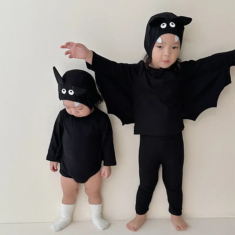 Black Bat-Shaped Baby Climbing Suit for Kids — feature 2
